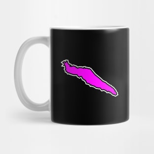 Pink Texada Island Silhouette - Simple Magenta Souvenir - Texada Island Mug